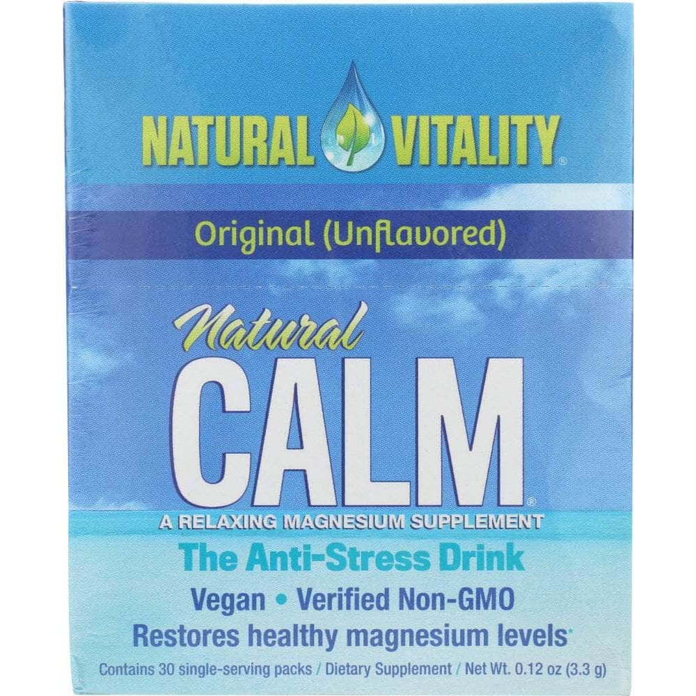 NATURAL CALM Vitamins & Supplements > Vitamins & Minerals NATURAL VITALITY: Natural Calm The Anti-Stress Drink 30 Single-Serving Packs, 0.12 oz