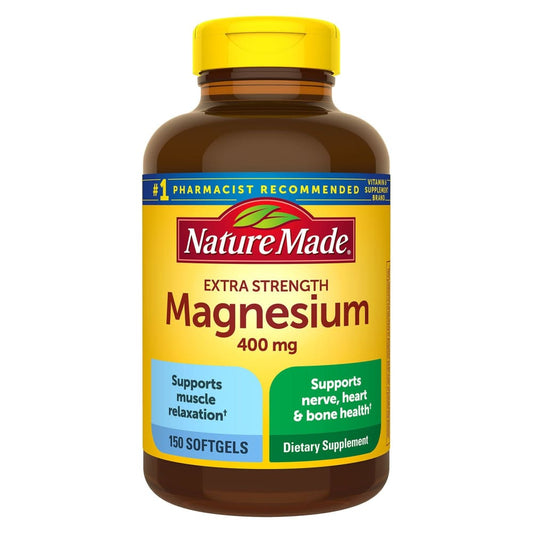 Nature Made Extra Strength Magnesium 400 mg Softgels 150 ct. - Home/Health & Beauty/Vitamins & Supplements/Heart Health Supplements/ -