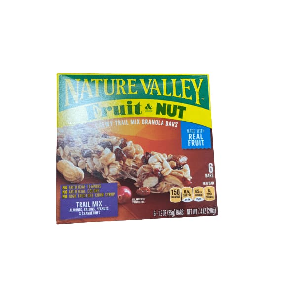 Nature Valley Nature Valley Chewy Fruit and Nut Granola Bars, Trail Mix, 7.4 oz, 6 ct