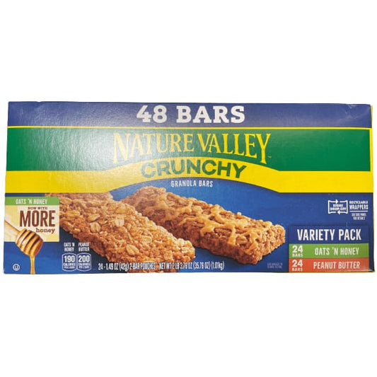 Nature Valley Nature Valley Crunchy Granola Bars, Oats & Honey and Peanut Butter, 48 ct