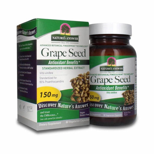 NATURE'S ANSWER NATURES ANSWER Hrb Grape Seed Std, 60 vc