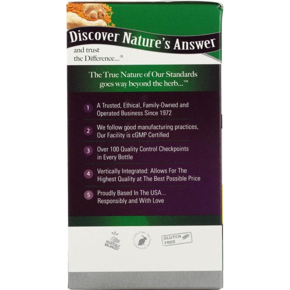 NATURES ANSWER Natures Answer Tumeric Ginger, 90 Vc