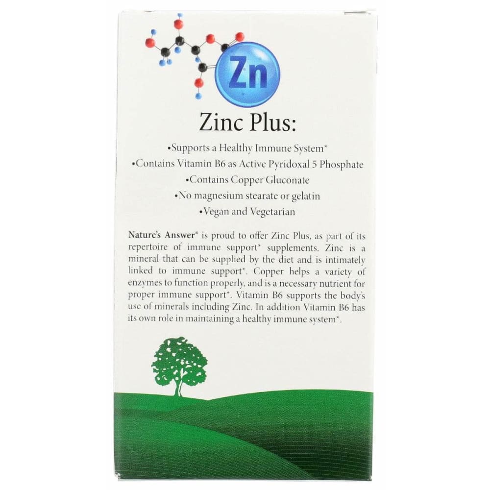 NATURES ANSWER Natures Answer Zinc Plus, 60 Vc