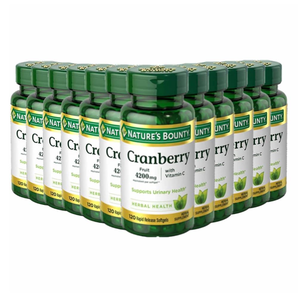 Nature’s Bounty Cranberry Fruit 4200mg Plus Vitamin C 120 Softgels- 12 Pack - Supplements - Nature’s Bounty