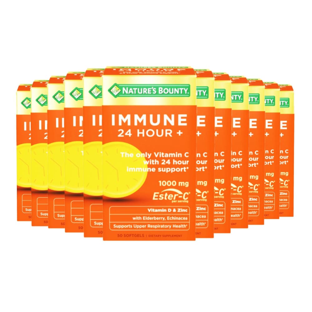 Nature’s Bounty IMMUNE 24 HOUR + Immune Support 50-Softgels - 12 Pack - Supplements - Nature’s Bounty