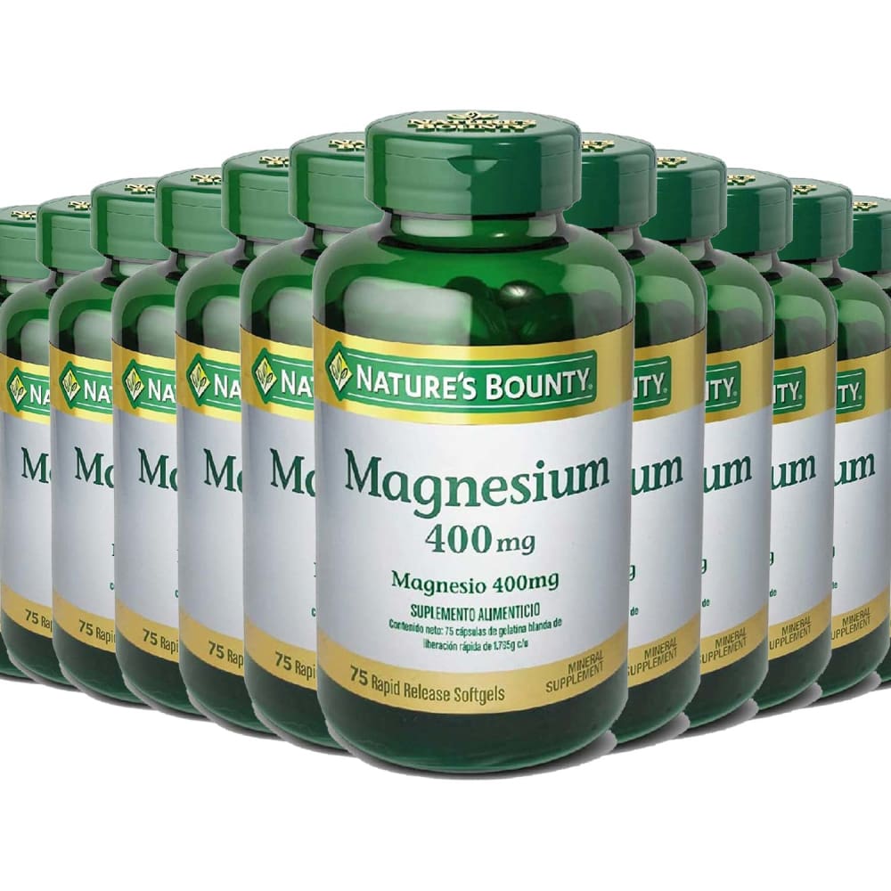 Nature’s Bounty Magnesium 400 Mg - 75 Softgels - 12 Pack - Supplements - Nature’s Bounty