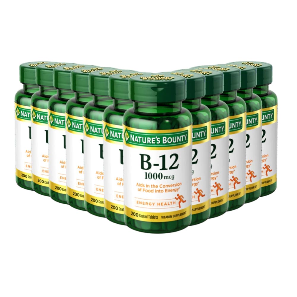 Nature’s Bounty Vitamin B-12 1000 mcg Tablets 200 ct - 12 Pack - Vitamins - Nature’s Bounty