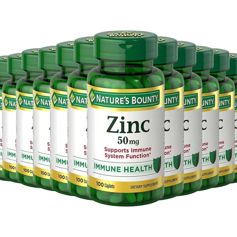 Nature’s Bounty Zinc 50 Mg - 100 Ct - 12 Pack - Zinc - Nature’s Bounty