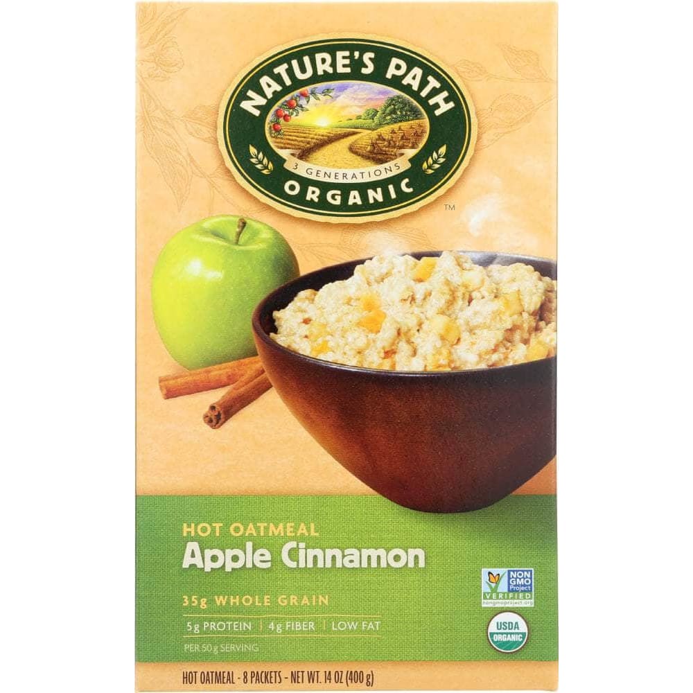 Natures Path Nature's Path Organic Instant Hot Oatmeal Apple Cinnamon 8 Packets, 14 oz