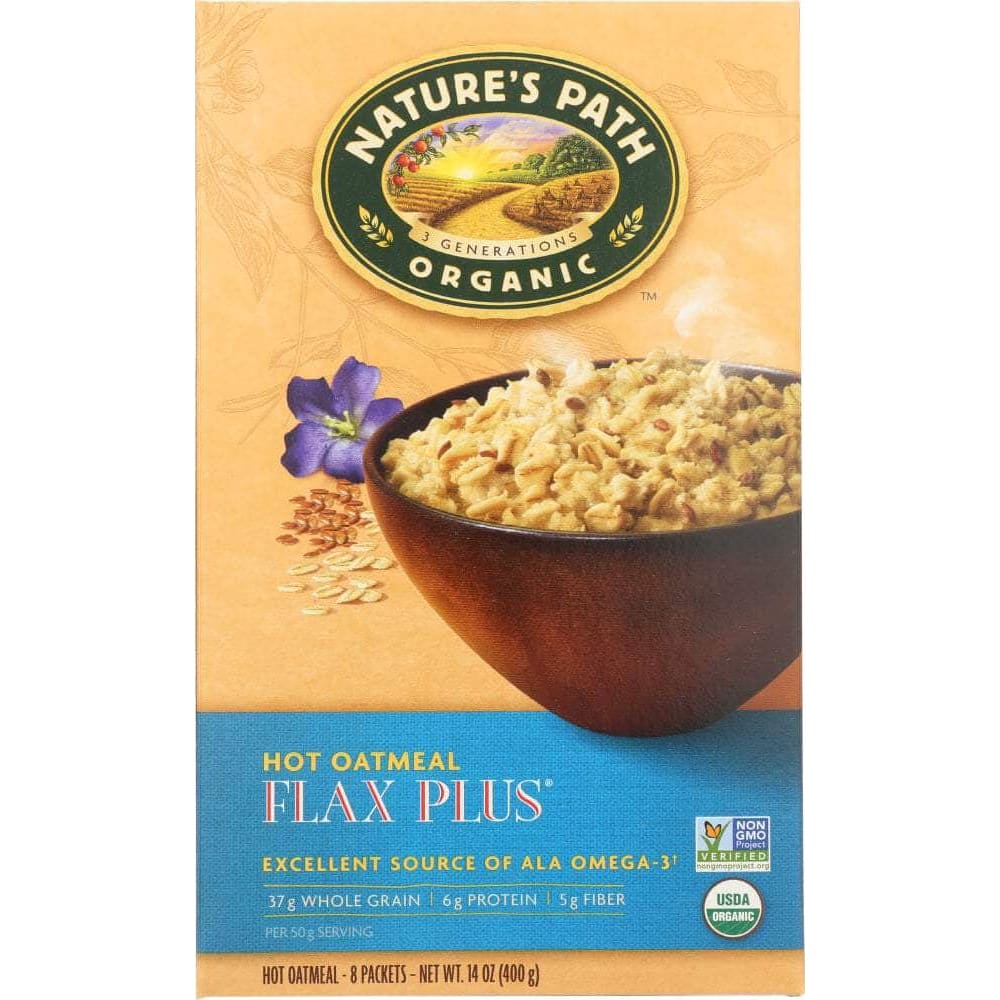 Natures Path Nature's Path Organic Instant Hot Oatmeal Flax Plus 8 Packets, 14 oz