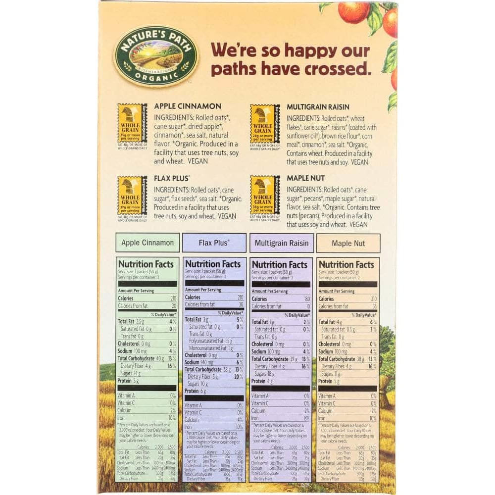 Natures Path Nature's Path Organic Instant Hot Oatmeal Variety Pack 8 Count, 14 oz