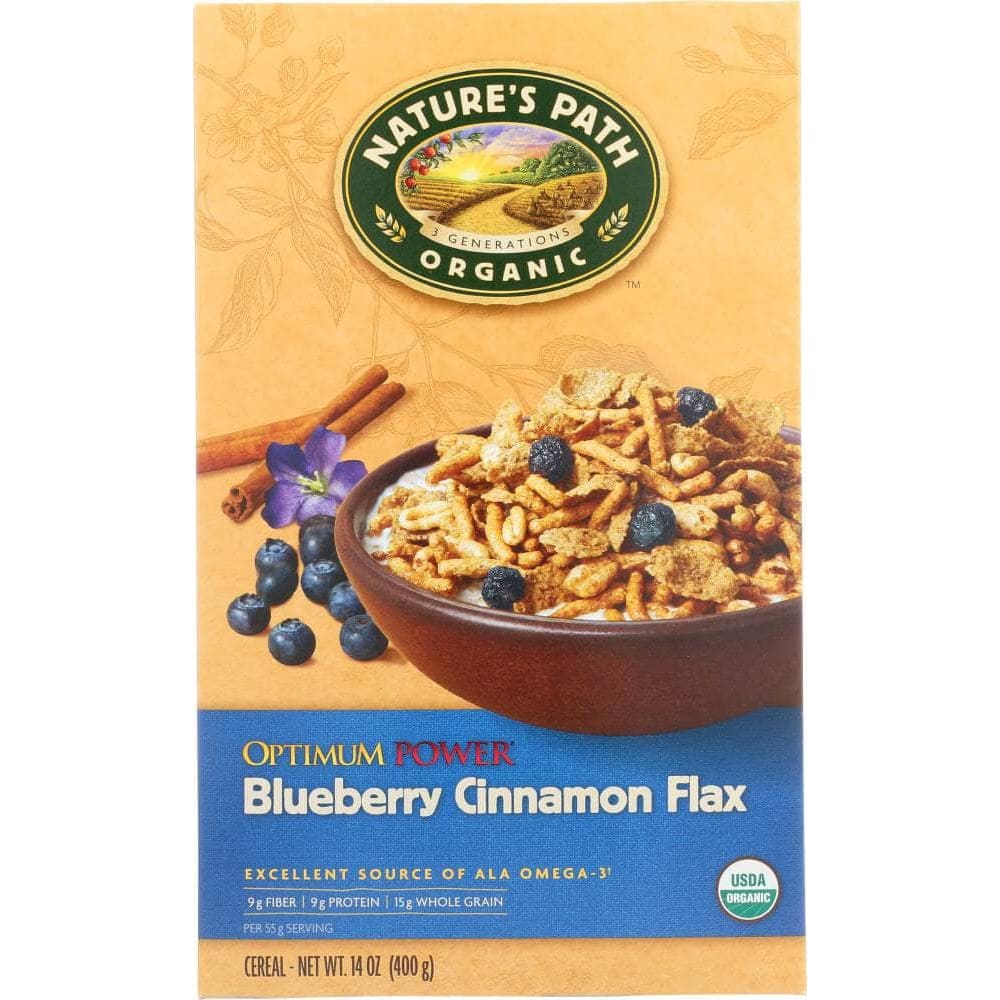 Natures Path Nature's Path Organic Optimum Power Cereal Blueberry Cinnamon Flax, 14 oz