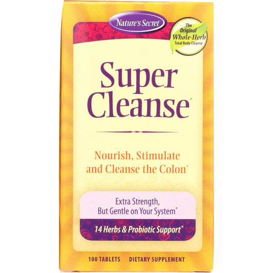 NATURE’S SECRET: Super Cleanse 100 Tablets (Pack of 2) - HERBAL FORMULAS CLEANSING & ORGAN > Cleanse Detox > Cleanse / Detoxify Formulas -