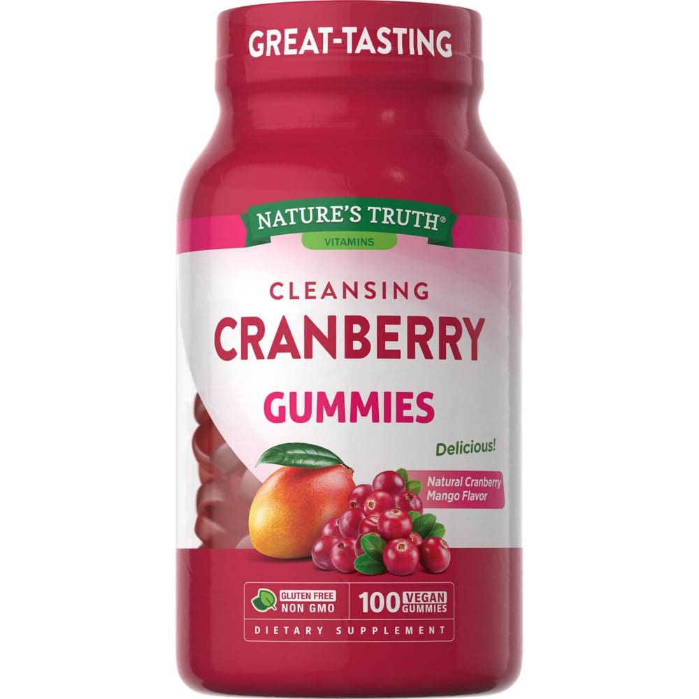 Nature’s Truth Cranberry Gummies Natural Cranberry Mango Flavor (100 ct.) - Supplements - ShelHealth