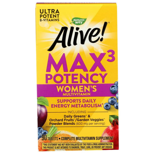 NATURES WAY: Alive Max3 Potency Women’s Multivitamin 90 tb - Health > Vitamins & Supplements - NATURE’S WAY