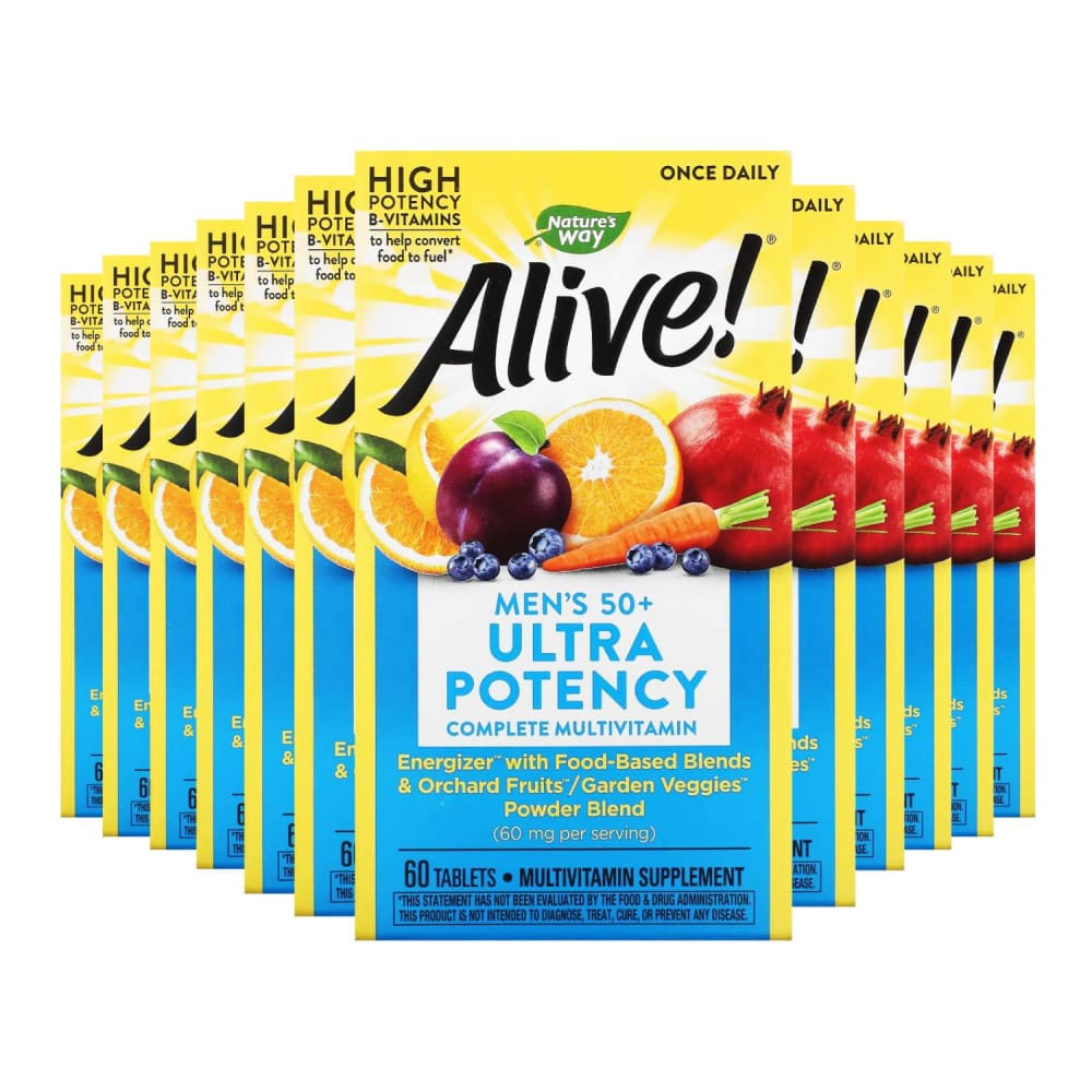 Nature’s Way Alive! Once Daily Men’s 50+ Ultra - 60 Tablets- 12 Pack - Vitamin - Nature’s Way