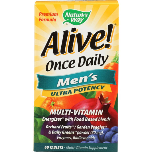 NATURE’S WAY: Alive Once Daily Men’s Multi-Vitamin 60 tablets - Vitamins & Supplements > Vitamins & Minerals - NATURES WAY