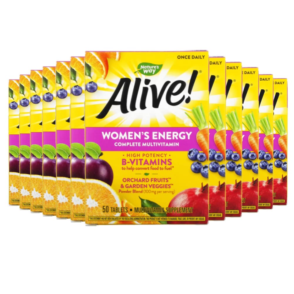 Nature’s Way Alive! Women’s Energy Multivitamin Tablets - 50 ct ea- 12 Pack - Vitamin - Nature’s Way