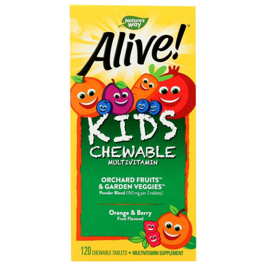 NATURES WAY: Orange & Berry Alive Kids Chewable Multivitamin 120 ea - Health > Vitamins & Supplements - NATURE’S WAY