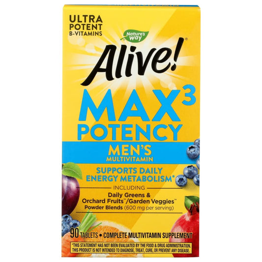 NATURES WAY: Orchard Fruit & Veggies Alive Max3 Potency Mens Multivitamin 90 tb - Health > Vitamins & Supplements - NATURE’S WAY