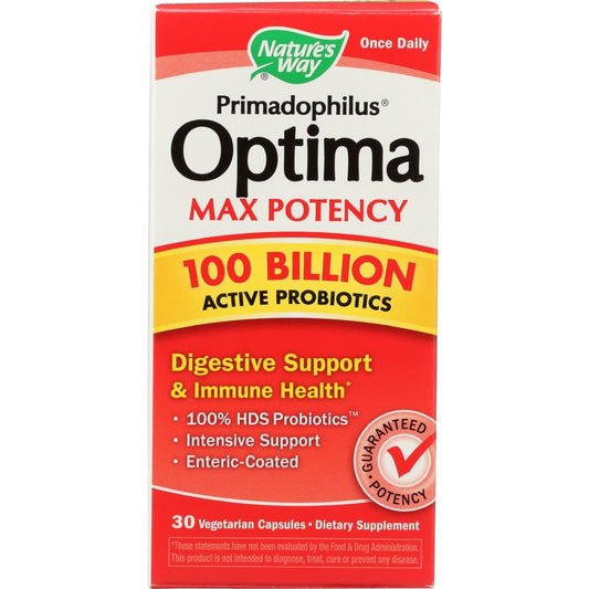 NATURES WAY: Primadophilus Optima 100 Billion 30 Vegetable 30 cp - Vitamins & Supplements > Digestive Supplements - NATURES WAY