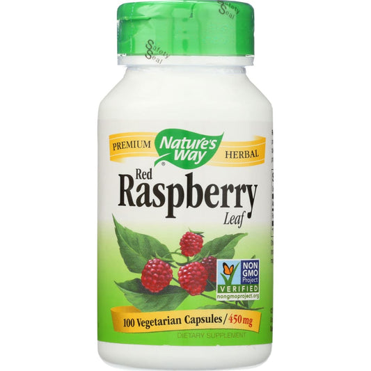 NATURE’S WAY: Red Raspberry Leaf 450 Mg 100 Capsules (Pack of 4) - HERBAL SINGLES WOMENS > Red Raspberry - NATURES WAY