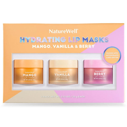 NatureWell Hydrating Lip Masks Mango Vanilla & Berry (0.70 oz. 3 pk.) - New Items - ShelHealth