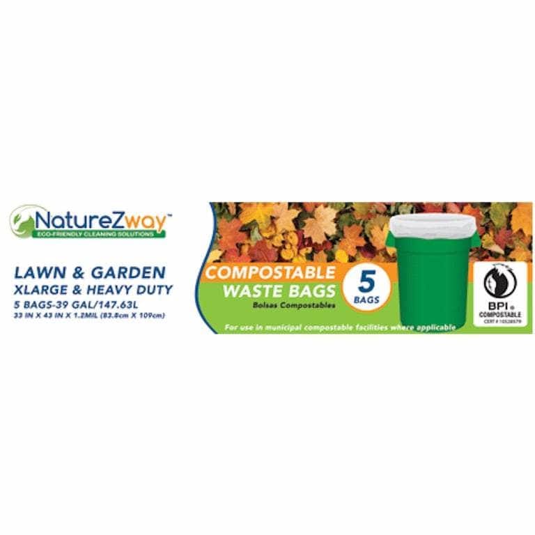 Naturezway Naturezway Compostable Waste Bag 39 Gallon 5 Trash Bags, 1 pack