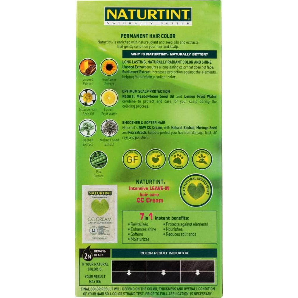 Naturtint Naturtint Permanent Hair Color 2N Brown-Black, 5.28 oz
