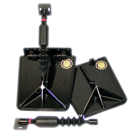 Nauticus SX9510-40 Smart Tab SX Composite Trim Tabs 9.5” x 10” - f/ 12-16’ Boat w/ 40 - 80HP - Black - Boat Outfitting | Trim Tabs -
