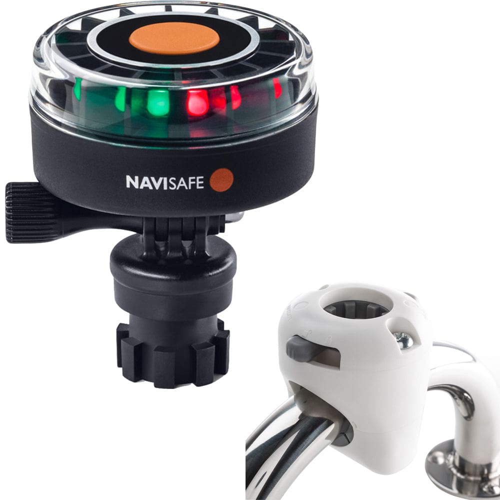 Navisafe Navilight 2NM Tricolor w/ Navimount Base & Rail Mount - White - Paddlesports | Navigation Lights,Lighting | Navigation Lights -