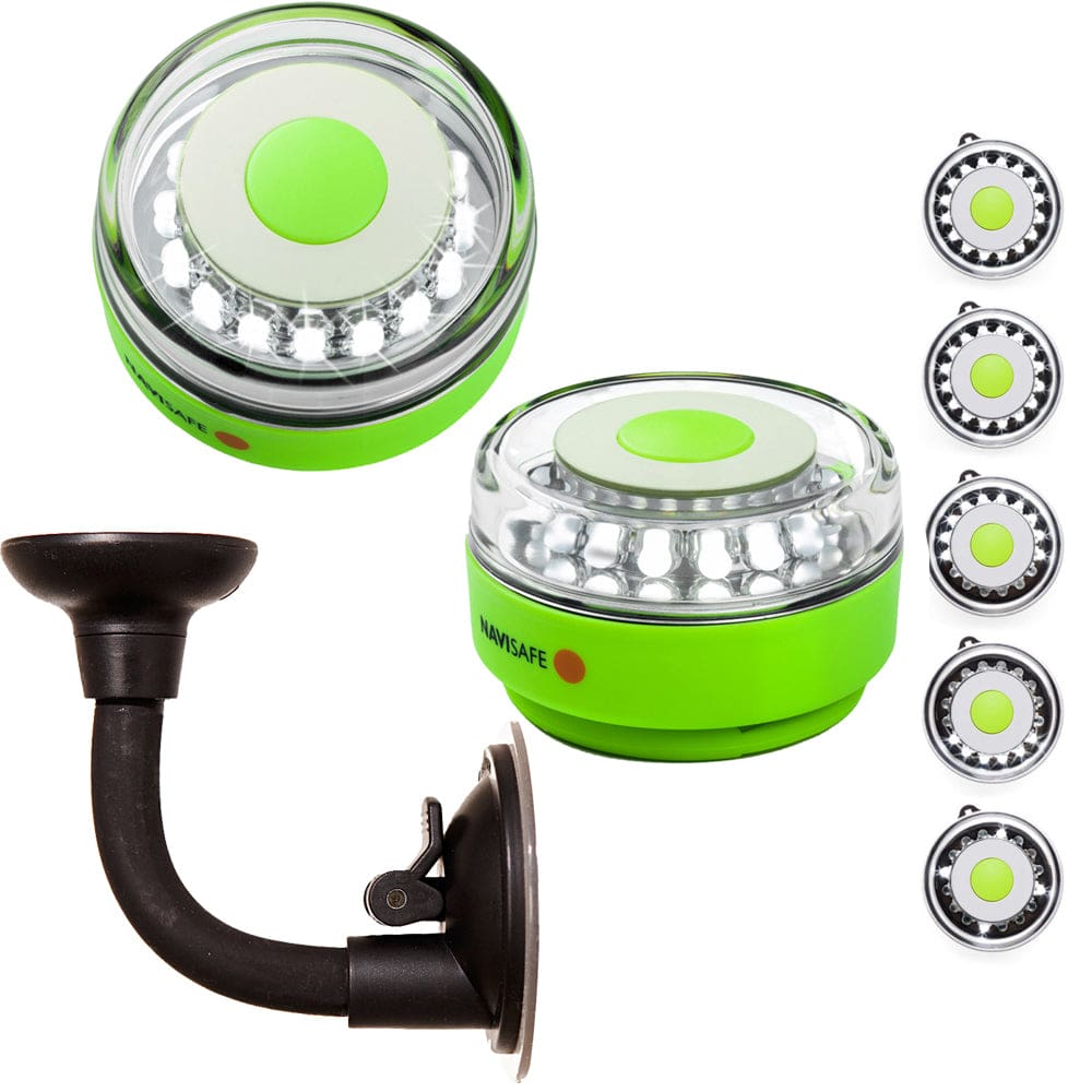 Navisafe Portable Navilight 360° 2NM Rescue - Glow In The Dark - Green w/ Bendable Suction Cup Mount - Paddlesports | Navigation