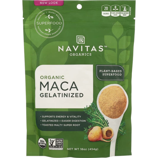 NAVITAS: Maca Gelatinized Powder Organic 16 oz - Grocery > Nutritional Bars Drinks and Shakes > HERBAL SINGLES OTHER - NAVITAS