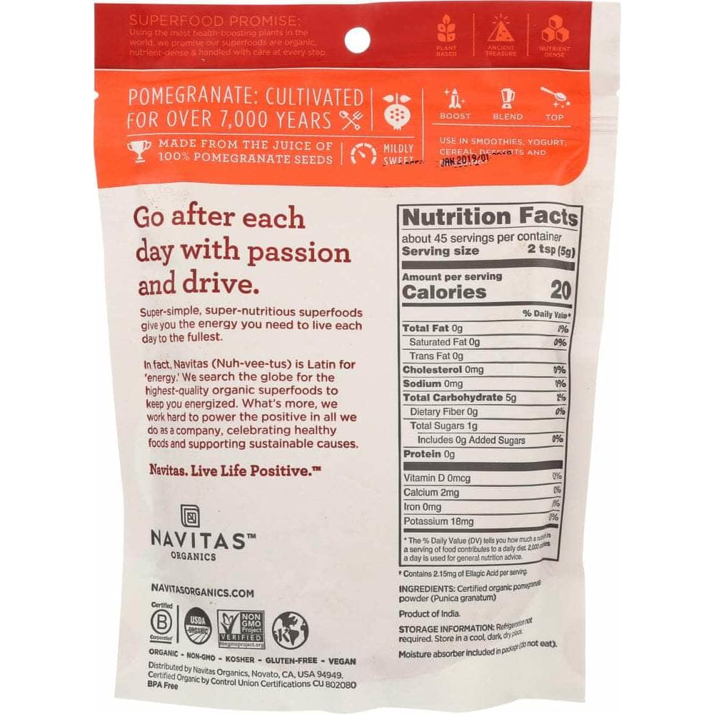 Navitas Navitas Organic Pomegranate Powder, 8 oz