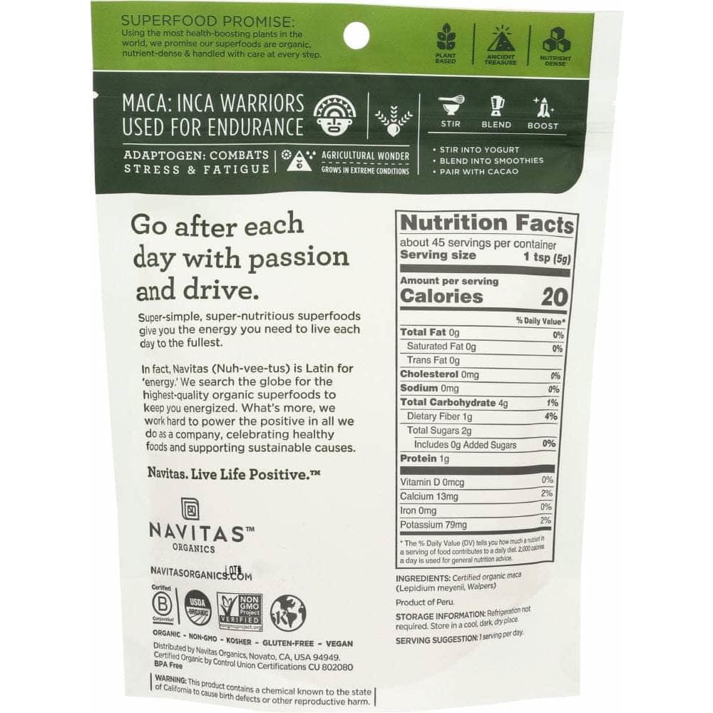 Navitas Navitas Organics Organic Raw Maca Powder, 8 oz