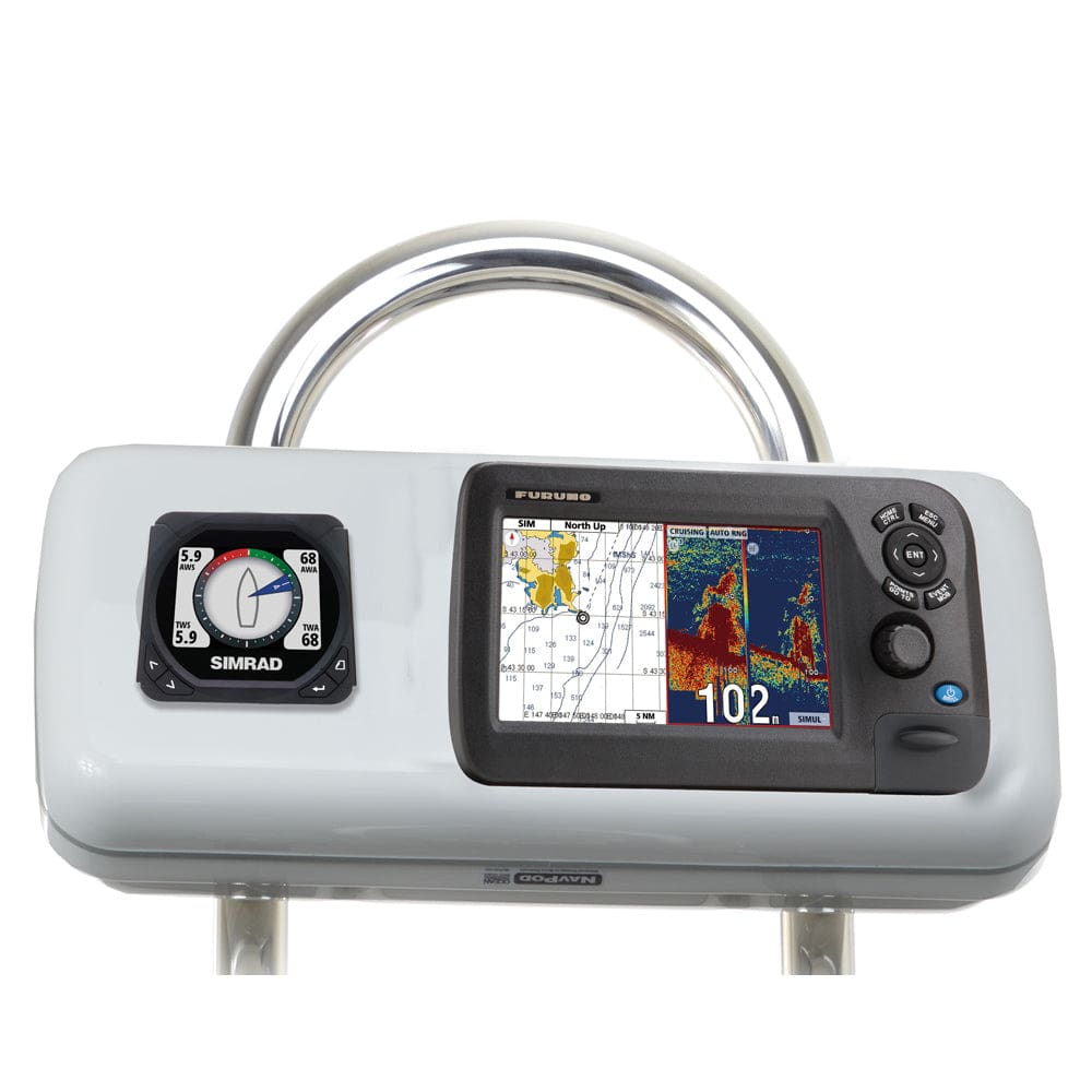 NavPod GP1515 SystemPod Pre-Cut f/ Furuno GP1670/ GP1670F 5.7 & 1 Instrument f/ 9.5 Wide Guard - Boat Outfitting | Display Mounts - NavPod