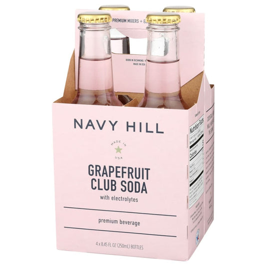 NAVY HILL: Soda Grapefruit Club 4Pk 33.8 FO (Pack of 3) - Grocery > Beverages > Sodas - NAVY HILL
