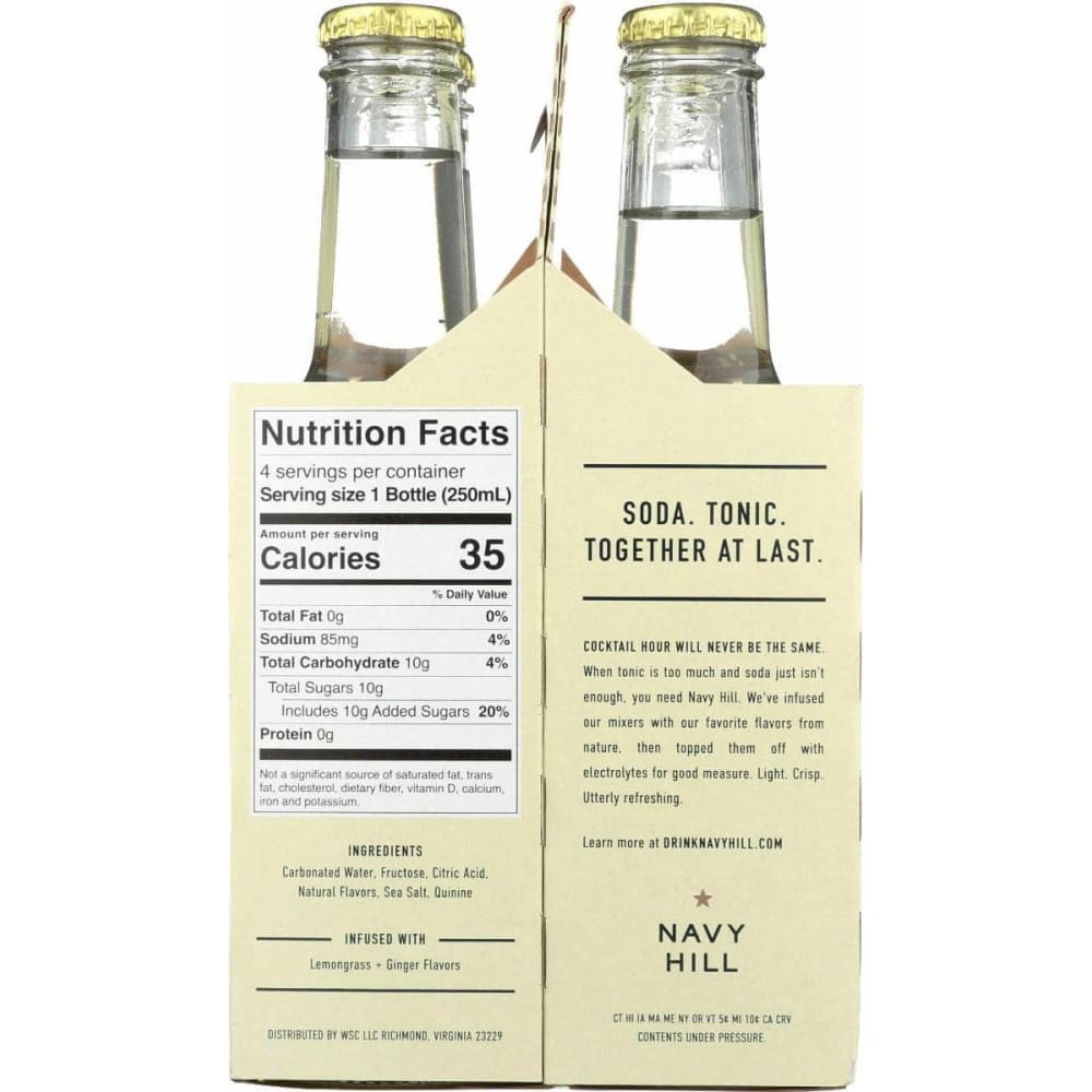 NAVY HILL Navy Hill Soda Tonic Ginger 4 Count, 33.8 Fo