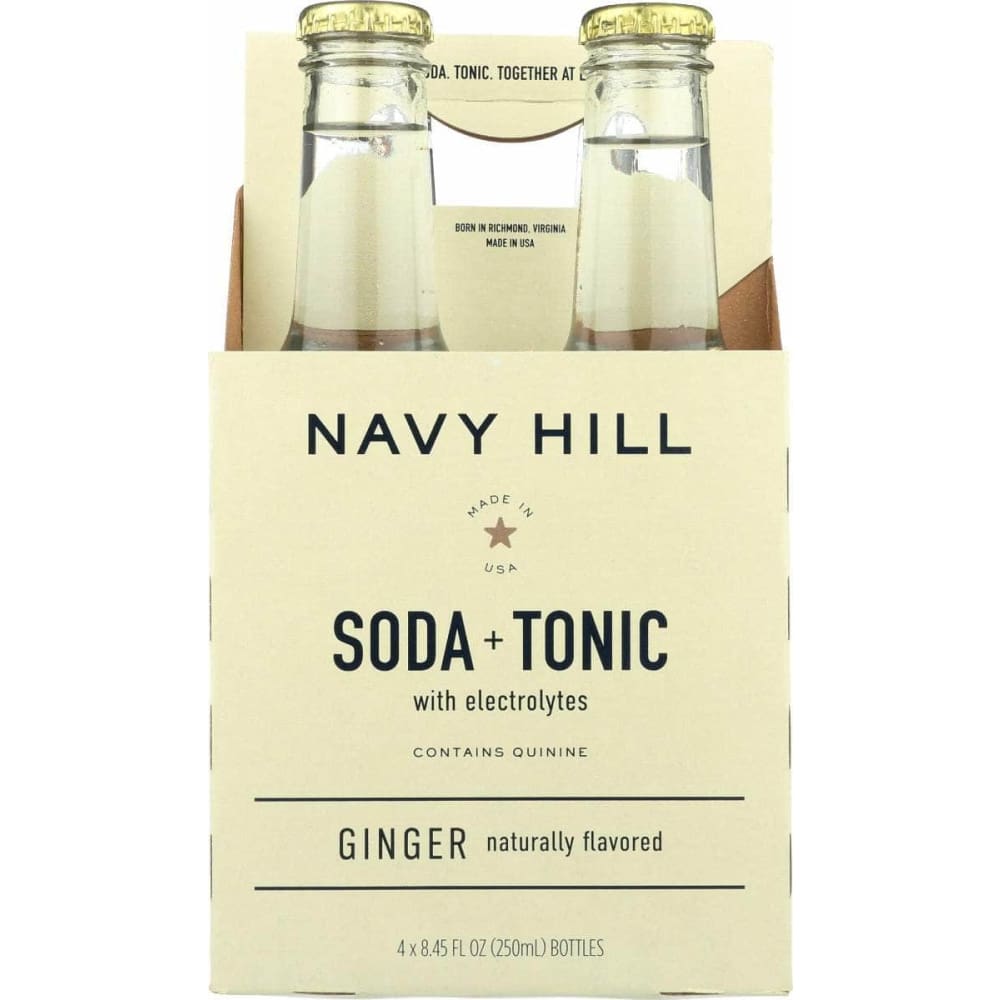 NAVY HILL Navy Hill Soda Tonic Ginger 4 Count, 33.8 Fo