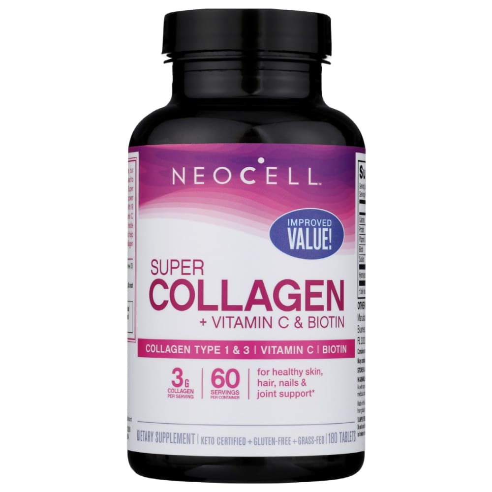 NEOCELL: Super Collagen Vitamin C and Biotin 180 tb - NEOCELL