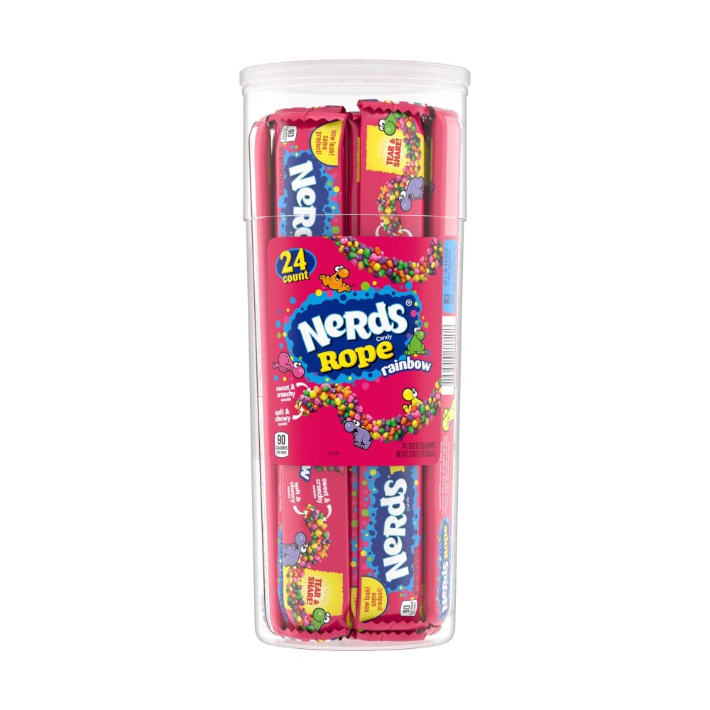 Nerds Rainbow Ropes Tub 24 ct. - Home/Grocery Household & Pet/Canned & Packaged Food/Candy Gum & Mints/ - Nerds