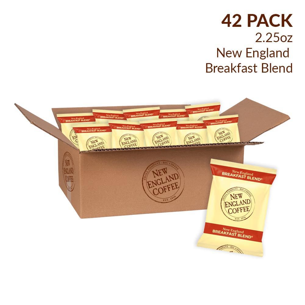 New England Coffee Breakfast Blend Ground Coffee Individual Packs 42 pk./2.25 oz. - Home/Grocery Household & Pet/Coffee Tea &