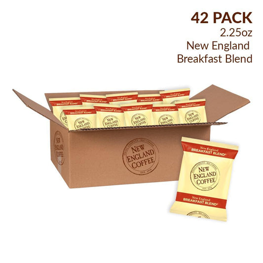 New England Coffee Breakfast Blend Ground Coffee Individual Packs 42 pk./2.25 oz. - Home/Grocery Household & Pet/Coffee Tea &