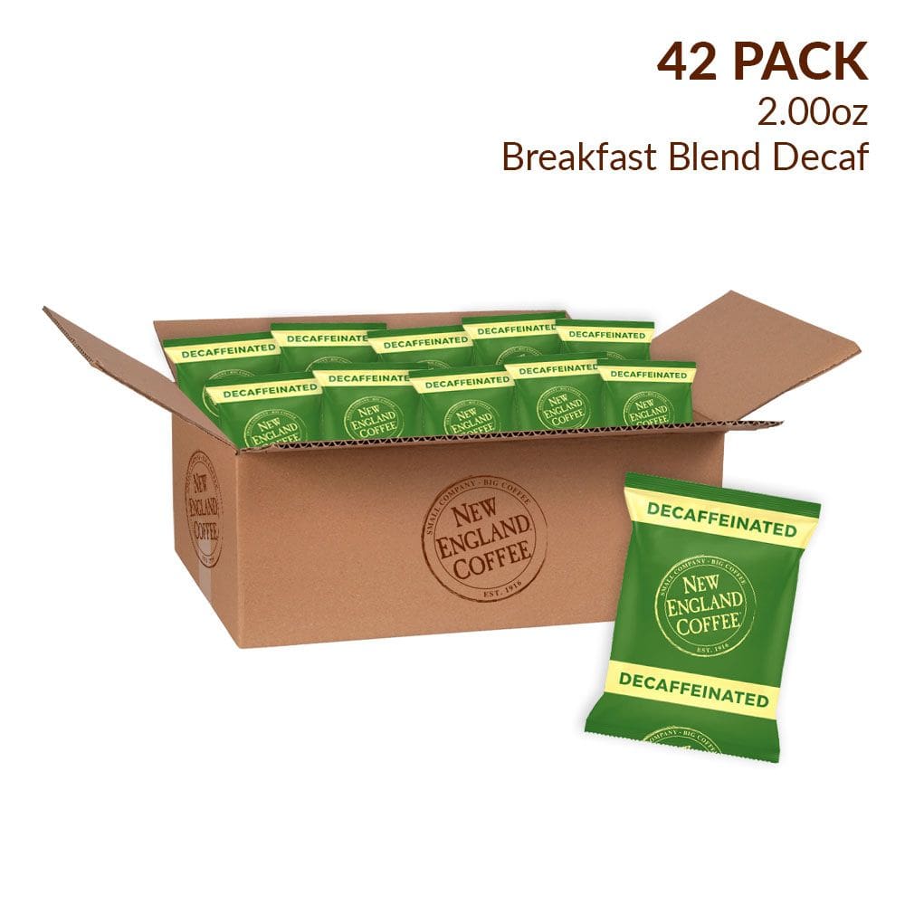 New England Coffee Decaffeinated Blend Ground Coffee Individual Packs 42 pk./2 oz. - Home/Grocery Household & Pet/Coffee Tea &