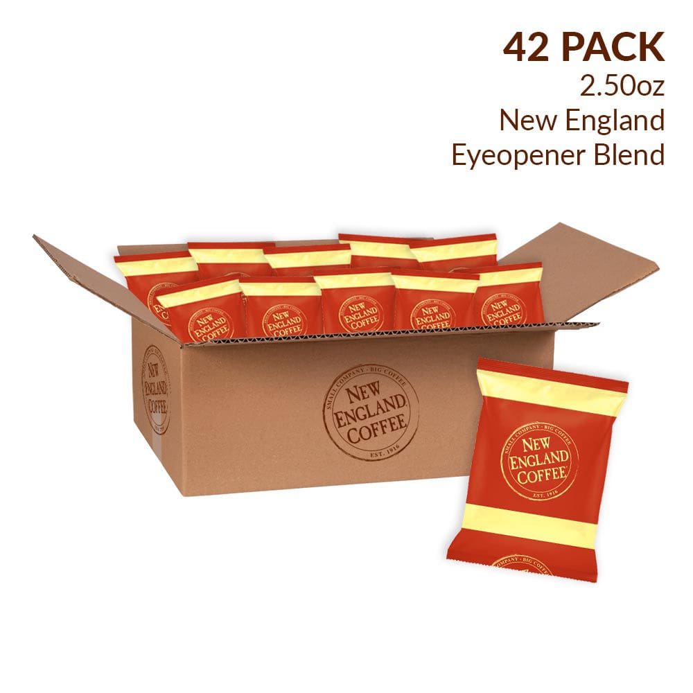 New England Coffee Eye Opener Ground Coffee Individual Packs 42 pk./2.5 oz. - Home/Grocery Household & Pet/Coffee Tea & Creamer/Coffee/ -
