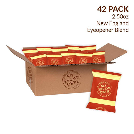 New England Coffee Eye Opener Ground Coffee Individual Packs 42 pk./2.5 oz. - Home/Grocery Household & Pet/Coffee Tea & Creamer/Coffee/ -