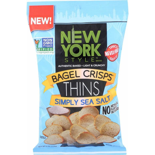 NEW YORK STYLE NEW YORK STYLE Bagel Crisps Thins Simply Sea Salt, 6 oz