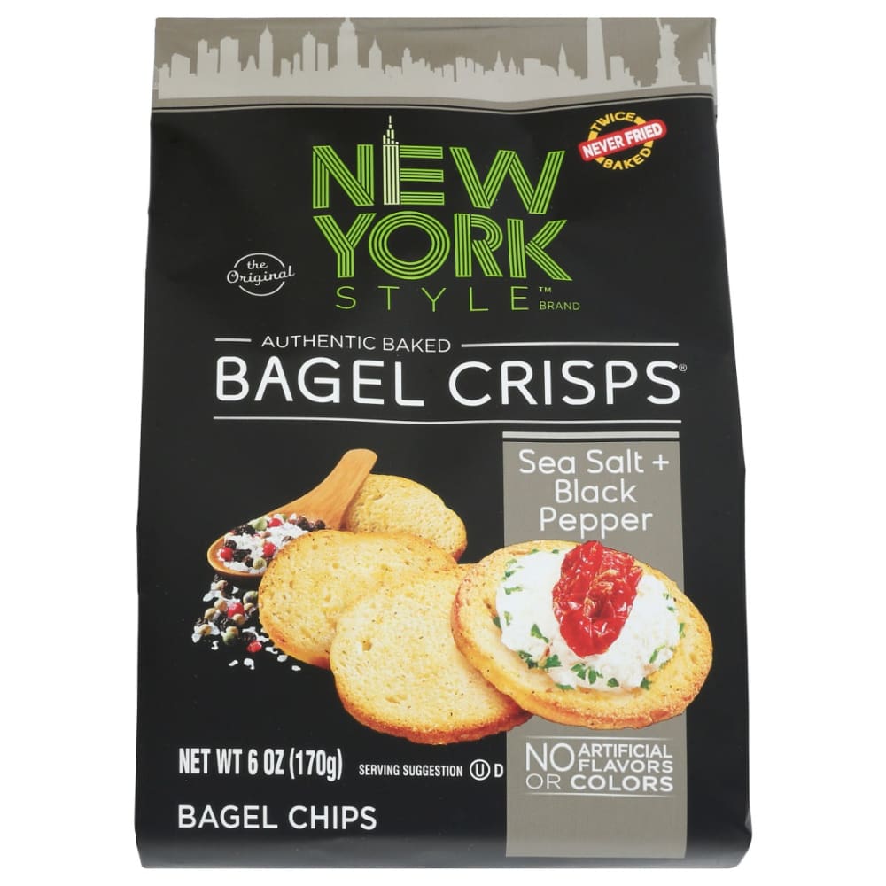 NEW YORK STYLE: Bagel Crsp Sslt Crk Ppr 6 OZ (Pack of 5) - Grocery > Snacks > Crackers > Crispbreads & Toasts - NEW YORK STYLE