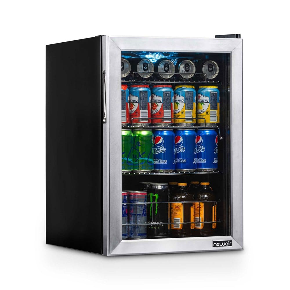 NewAir 90-Can Stainless Steel Beverage Cooler - Wine & Beer Coolers - NewAir