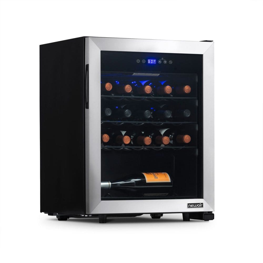 NewAir Freestanding 23-Bottle Compressor Wine Fridge in Stainless Steel - Wine & Beer Coolers - NewAir